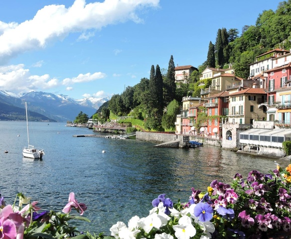 Breakfast on a boat on Lake Como